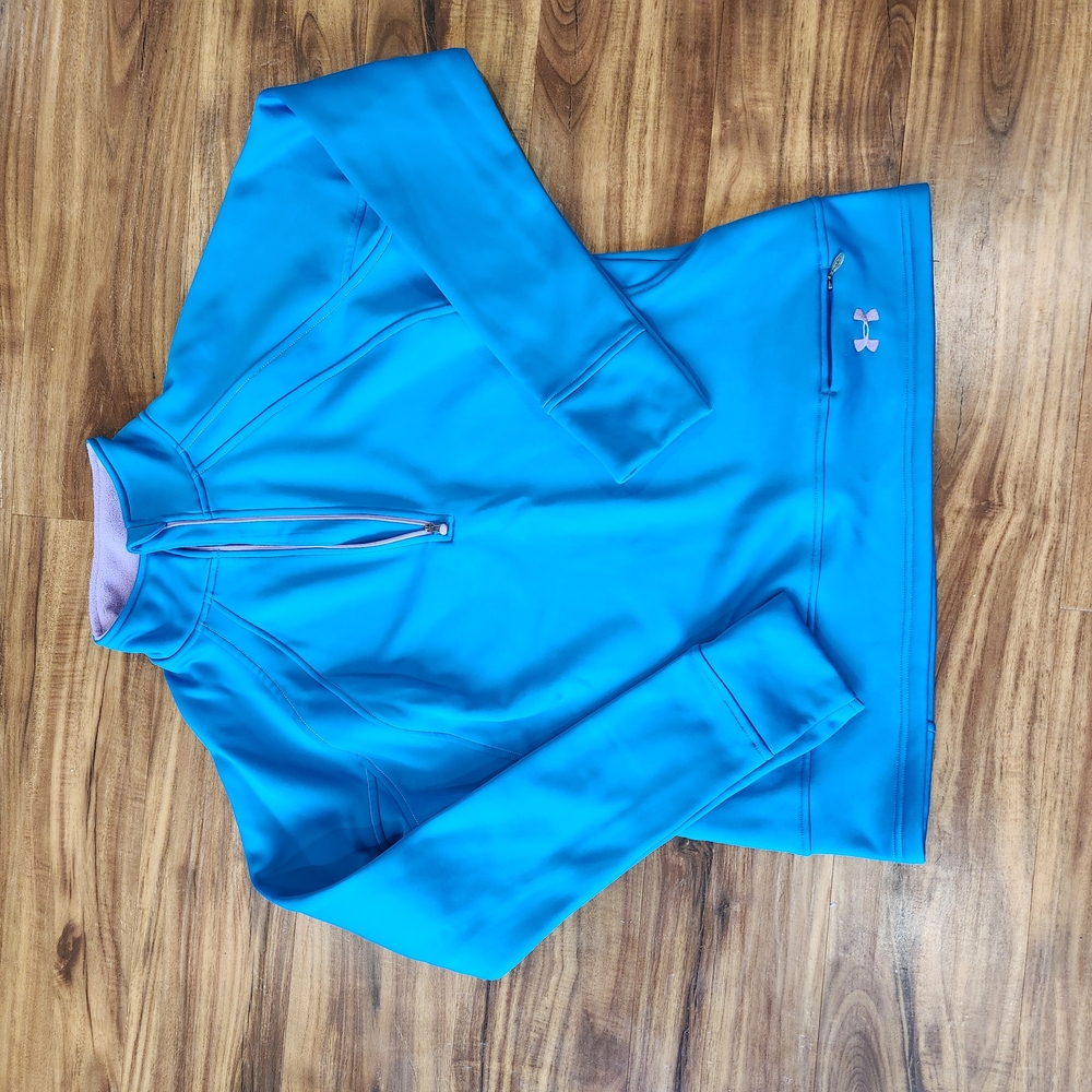 Blue (Robins Egg) Quarter-Zip Cold Gear Pullover